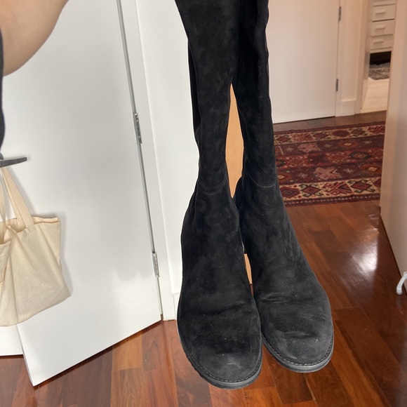 Stuart Weitzman 5050 Over the Knee Boot Black Suede sz 10 - Picture 2 of 9